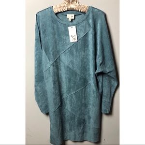 JOH Faux Suede long sleeve top NWT